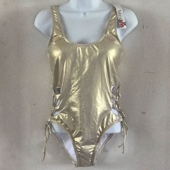 Bikini Lab Metallic light Golden Swimsuit - Picture 5 of 11